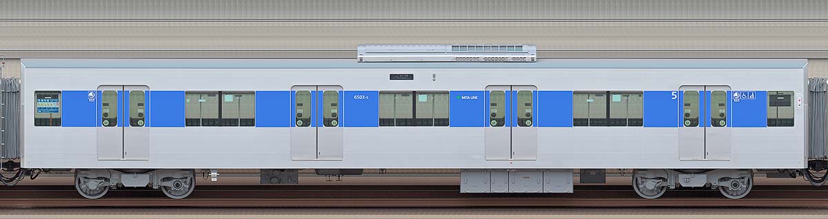東京都交通局6500形6503-5海側の側面写真