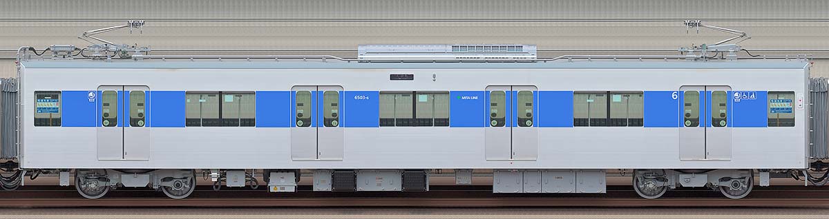 東京都交通局6500形6503-6海側の側面写真