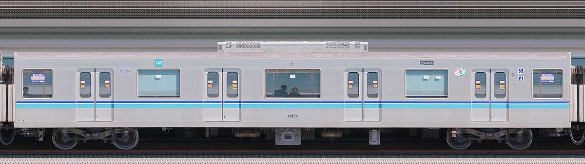 東京メトロ05系7次車05-824（アルミリサイクルカー）山側の側面写真