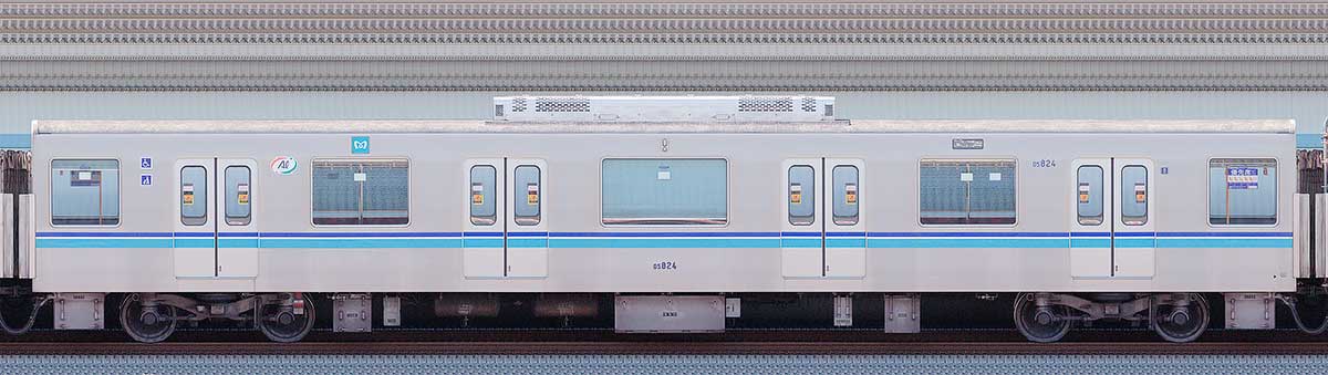 東京メトロ05系7次車05-824（アルミリサイクルカー）海側の側面写真
