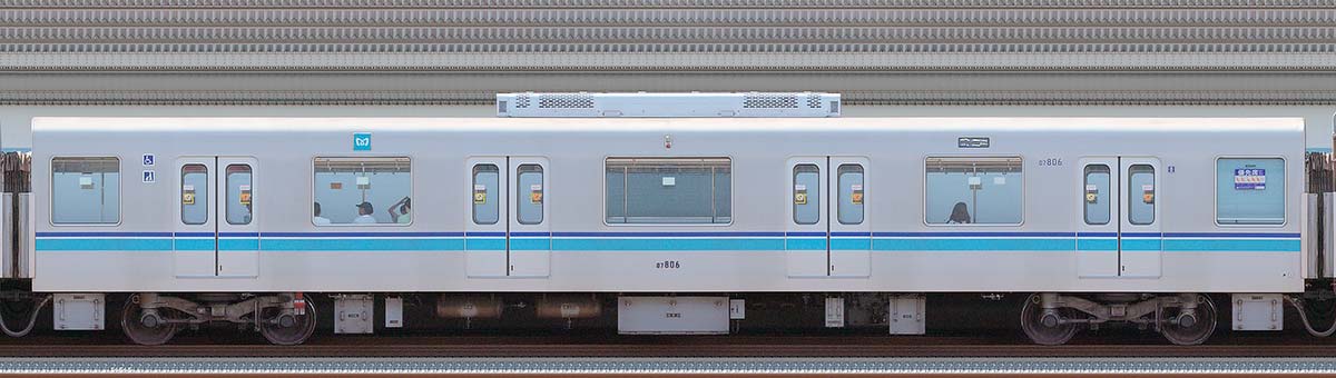 東京メトロ07系07-806海側の側面写真