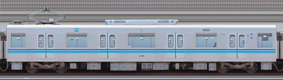 東京メトロ07系07-906海側の側面写真