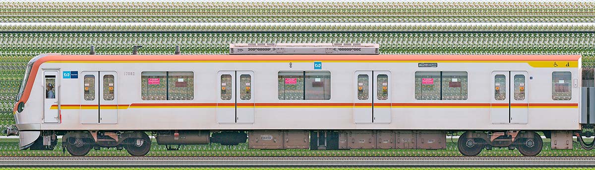 東京メトロ17000系170821側の側面写真