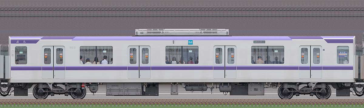 東京メトロ18000系18312山側の側面写真