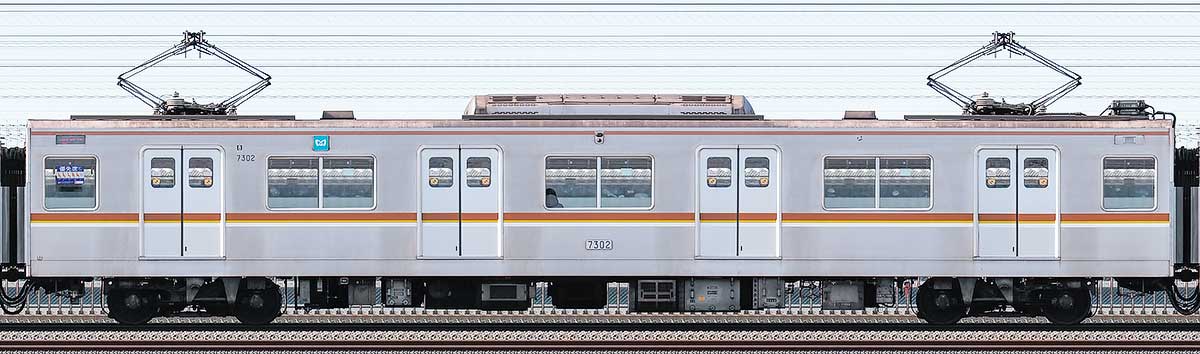 東京メトロ7000系73022側の側面写真