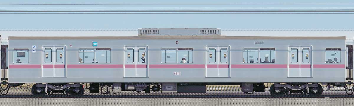 東京メトロ8000系8314山側の側面写真