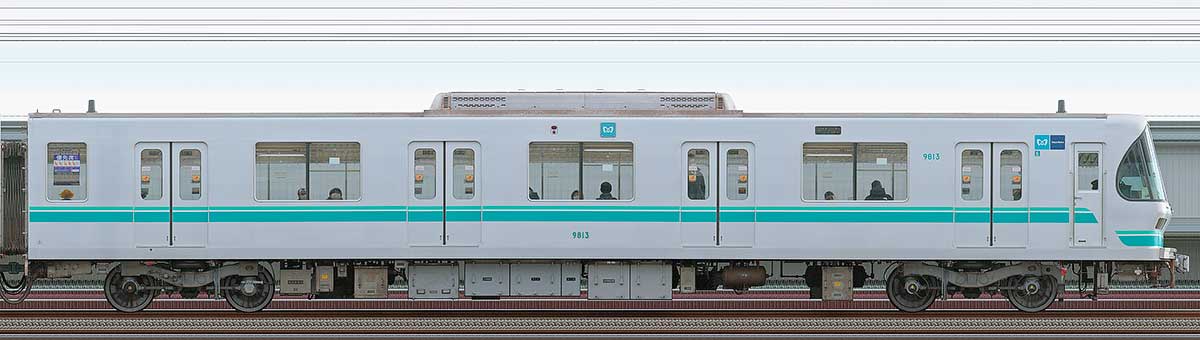 東京メトロ9000系9813山側の側面写真