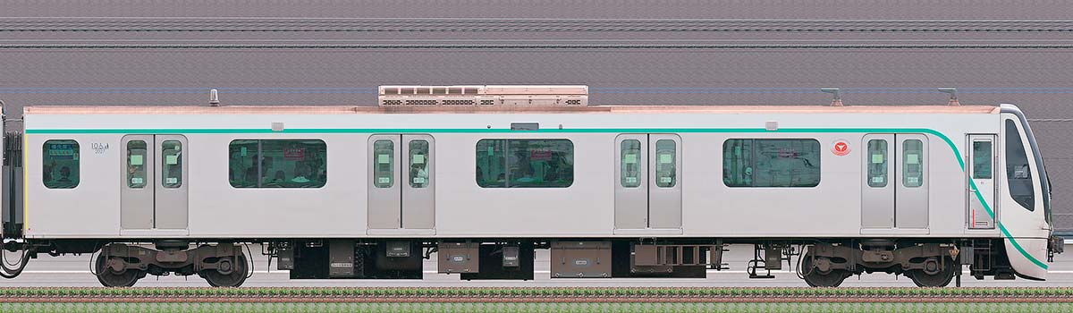 東急2020系クハ2027山側の側面写真