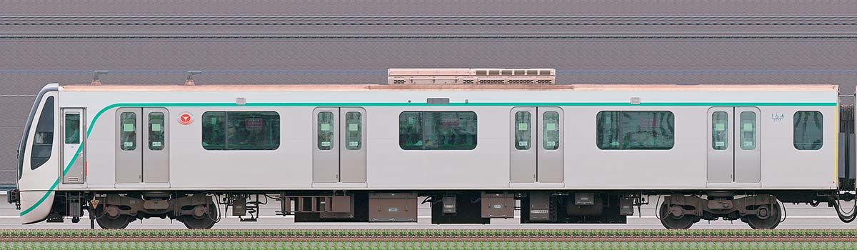 東急2020系クハ2127山側の側面写真