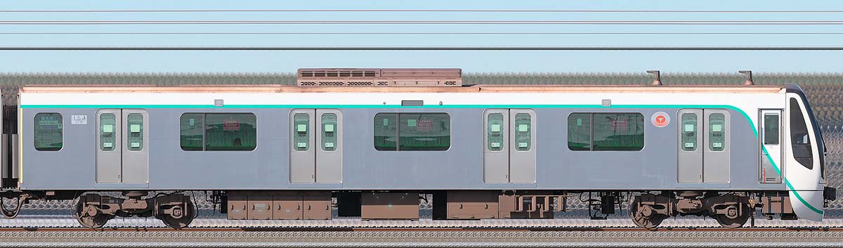 東急2020系クハ2130海側の側面写真