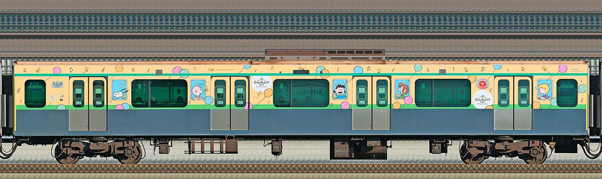 東急2020系「南町田グランベリーパーク号」サハ2537山側の側面写真