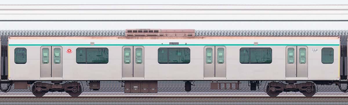東急2020系サハ2727海側の側面写真