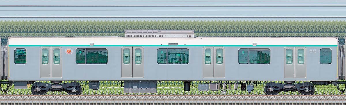 東急2020系サハ2738（慣性軌道検測装置搭載車）海側の側面写真