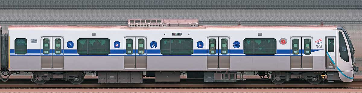 東急3020系クハ3123「新幹線デザインラッピングトレイン」海側の側面写真