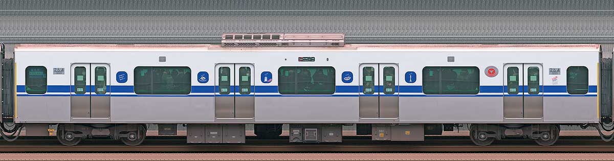 東急3020系デハ3223「新幹線デザインラッピングトレイン」海側の側面写真