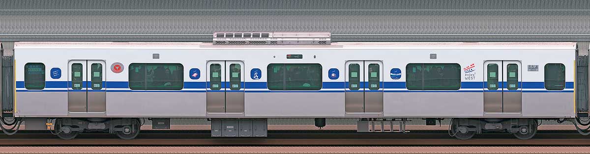 東急3020系サハ3523「新幹線デザインラッピングトレイン」海側の側面写真