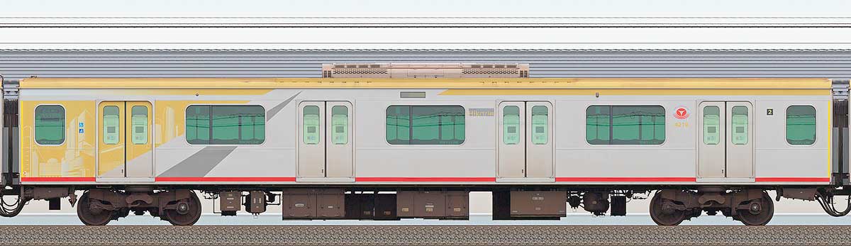 東急5050系4000番台デハ4210「Shibuya Hikarie号」海側の側面写真