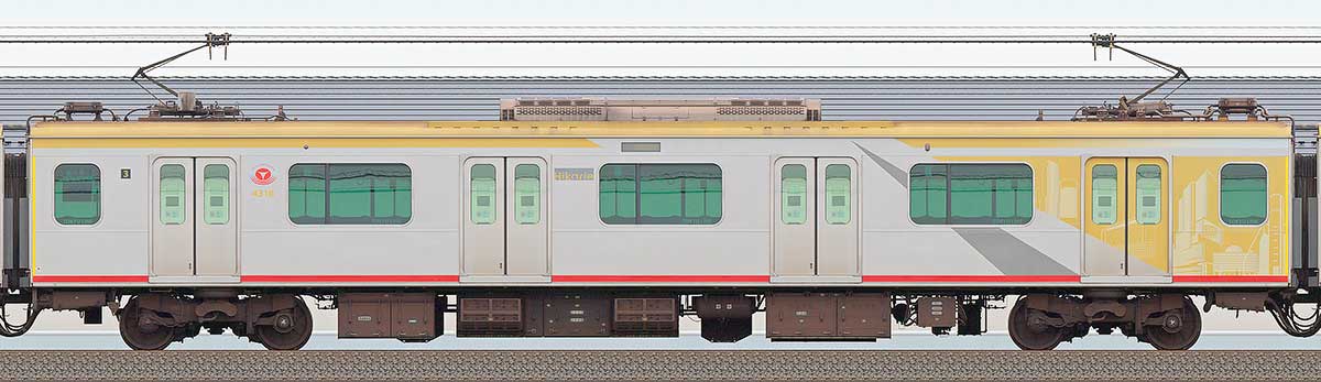 東急5050系4000番台デハ4310「Shibuya Hikarie号」海側の側面写真