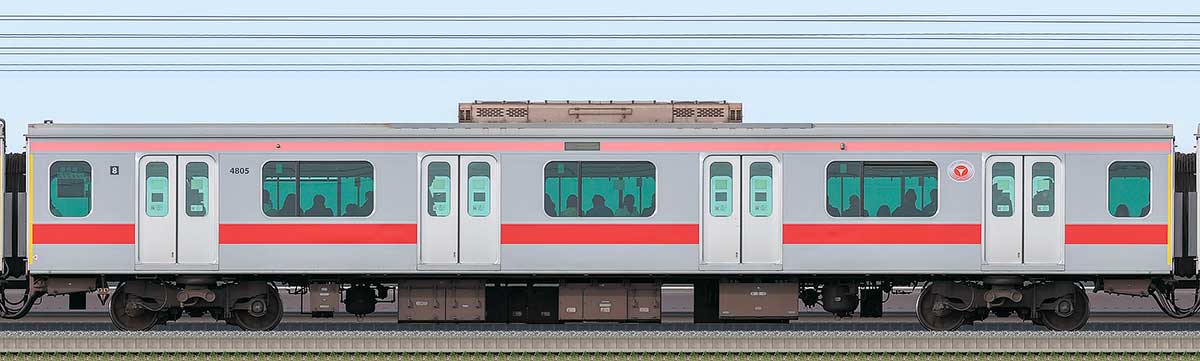 東急電鉄5050系4000番台デハ4805海側の側面写真