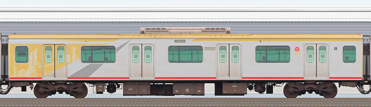 東急5050系4000番台デハ4810「Shibuya Hikarie号」海側の側面写真