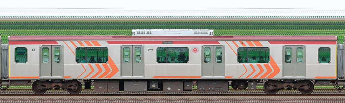 東急6000系サハ6401の側面写真｜RailFile.jp｜鉄道車両サイド