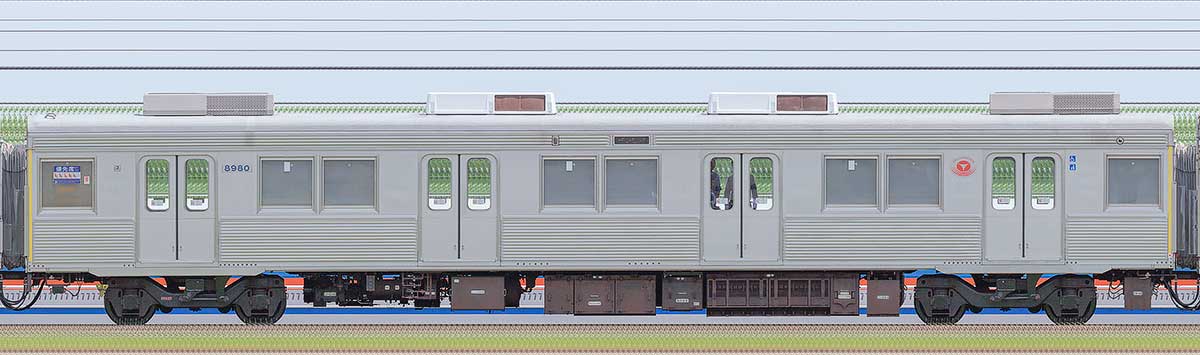 東急電鉄8500系動態保存車サハ8980山側の側面写真