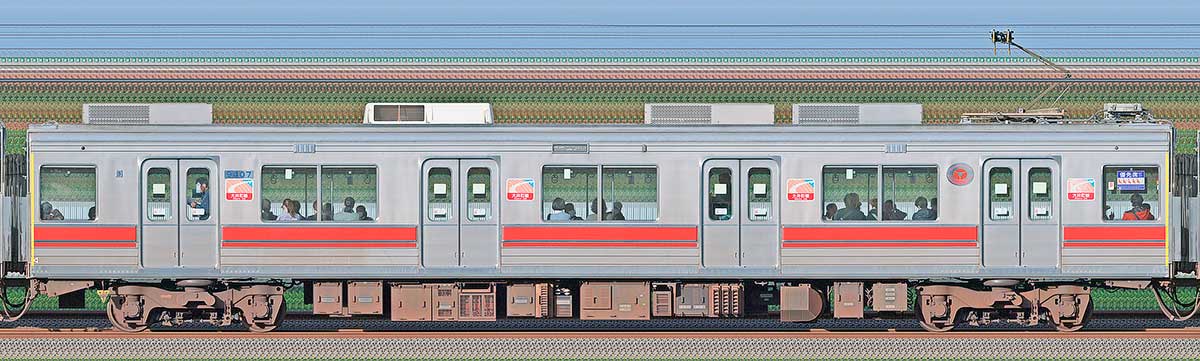 東急9000系デハ9407海側の側面写真