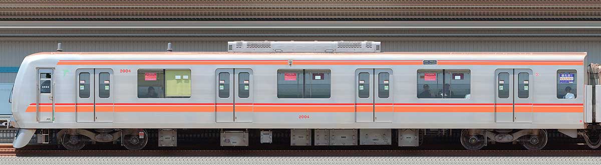 東葉高速鉄道2000系2004海側の側面写真