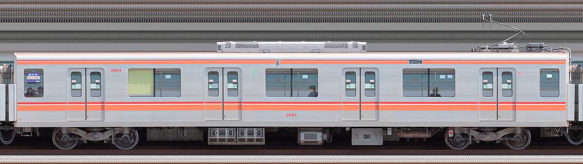 東葉高速鉄道2000系2804山側の側面写真