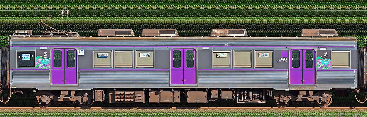 豊橋鉄道1800系モ1855奇数側の側面写真