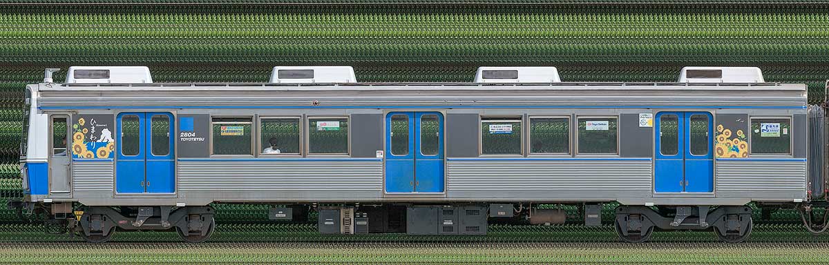 豊橋鉄道1800系ク2804奇数側の側面写真