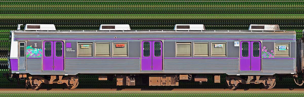 豊橋鉄道1800系ク2805奇数側の側面写真