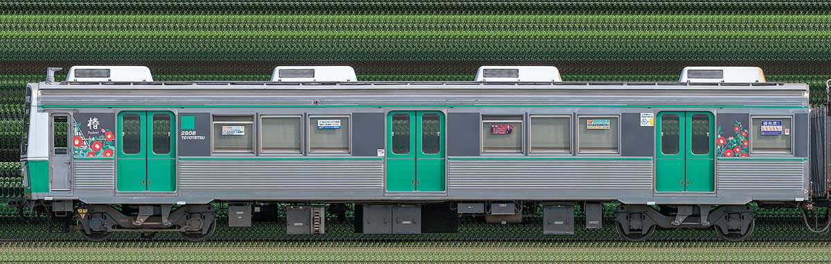 豊橋鉄道1800系ク2808奇数側の側面写真