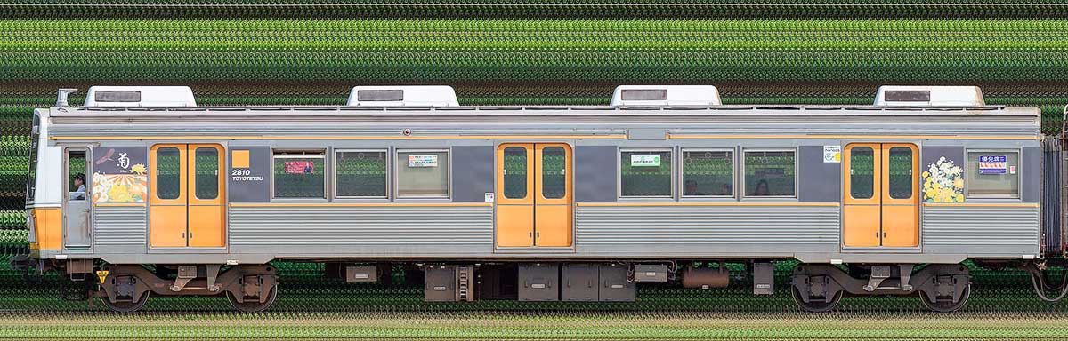 豊橋鉄道1800系ク2810奇数側の側面写真