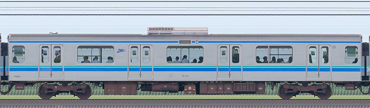 東京臨海高速鉄道70-000形70-012山側の側面写真
