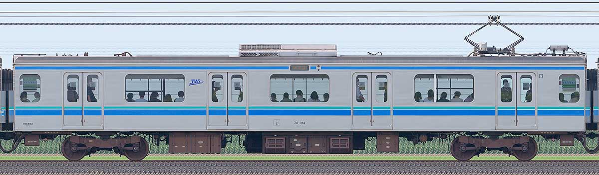 東京臨海高速鉄道70-000形70-014山側の側面写真