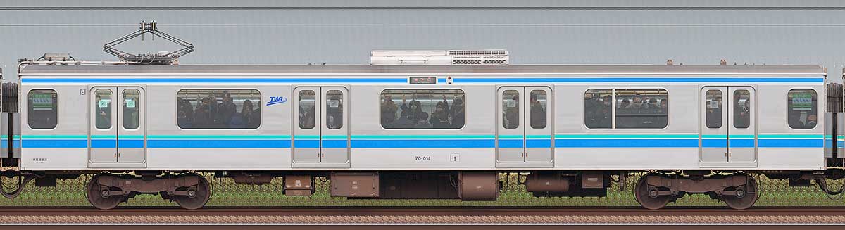 東京臨海高速鉄道70-000形70-014海側の側面写真