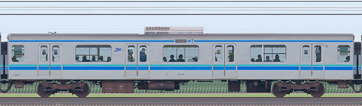 東京臨海高速鉄道70-000形70-015山側の側面写真