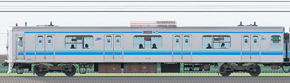 東京臨海高速鉄道70-000形70-030山側の側面写真