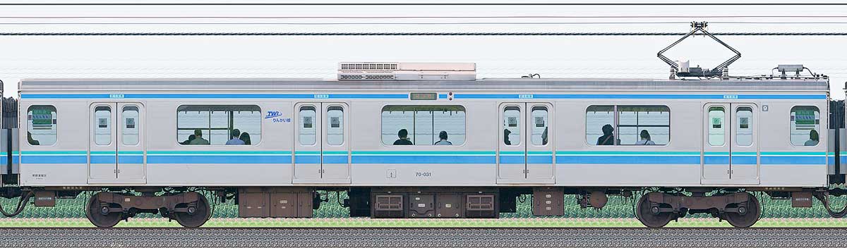 東京臨海高速鉄道70-000形70-031山側の側面写真