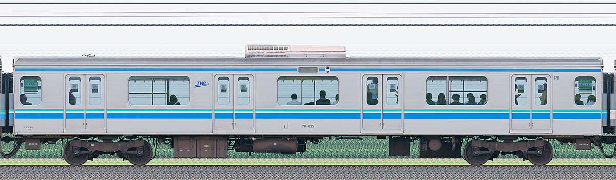 東京臨海高速鉄道70-000形70-035山側の側面写真