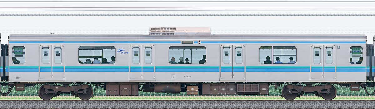 東京臨海高速鉄道70-000形70-038山側の側面写真