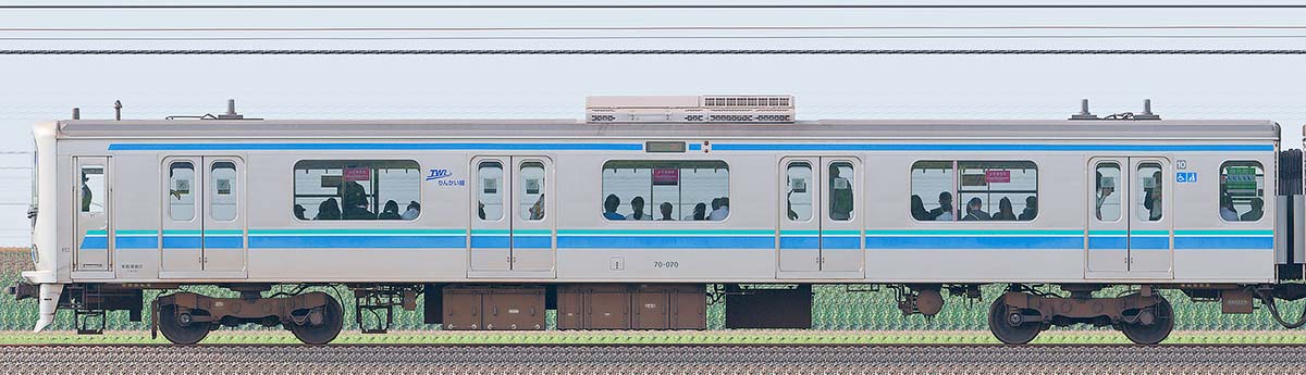東京臨海高速鉄道70-000形70-070山側の側面写真