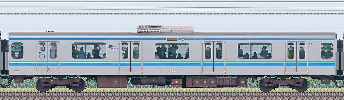 東京臨海高速鉄道70-000形70-072山側の側面写真