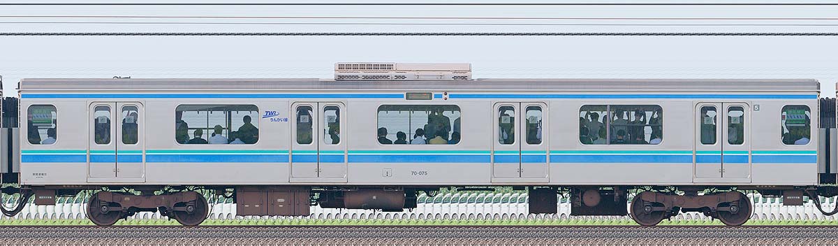 東京臨海高速鉄道70-000形70-075山側の側面写真