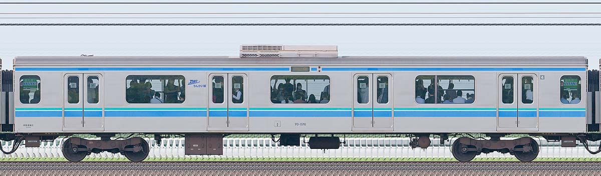 東京臨海高速鉄道70-000形70-076山側の側面写真