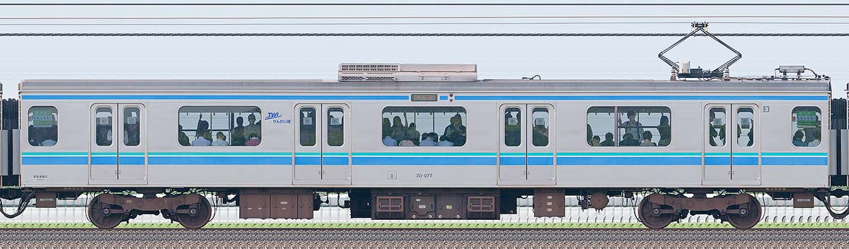 東京臨海高速鉄道70-000形70-077山側の側面写真