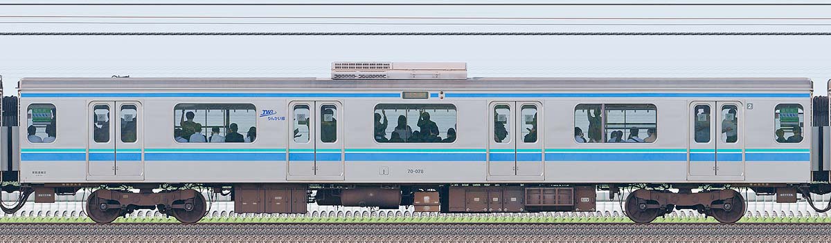 東京臨海高速鉄道70-000形70-078山側の側面写真