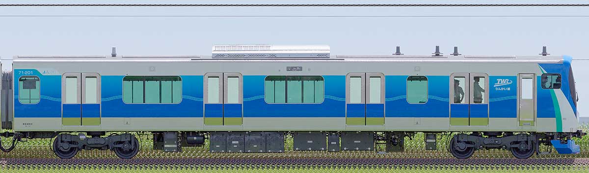 東京臨海高速鉄道71-000形71-201山側の側面写真