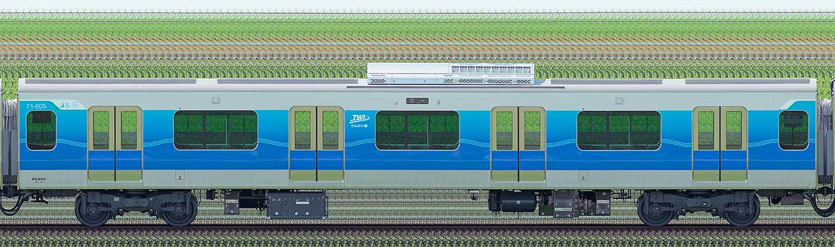 東京臨海高速鉄道71-000形71-205海側の側面写真